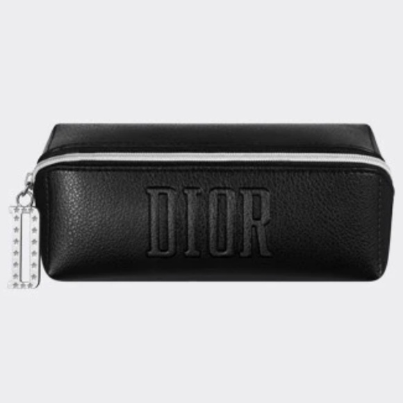 Dior Bags Christian Dior Black D Charm Makeup Bag Cosmetics Pouch